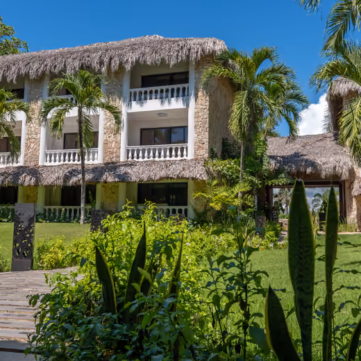 Vista de los edificios del resort